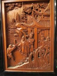140 Two Carved Chinese Wooden Panels Approx 24 High Lot 140 Carved Wooden Panels Carving Wooden