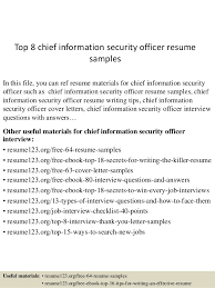 top 8 chief information security