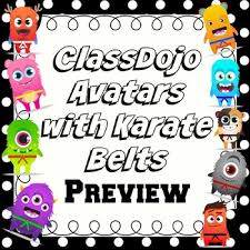 classdojo avatars with karate belts