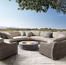 Provence Round Customizable Sectional Restoration Hardware Outdoor Outdoor Seating Areas Wicker Patio Furniture