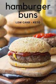 Low Carb Hamburger Buns Are Sturdy Rolls For Any Keto Sandwich Lowest Carb Bread Recipe Low Carb Keto Recipes Keto Recipes Easy