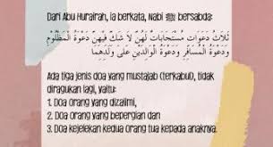 Doa yang disertai dengan kesungguhan, ketulusan dan kebersihan hati serta memohonnya pada waktu mustajab untuk berdoa, doa pun akan lebih mustajab. Doa Mustajab Archives Nasihat Sahabat