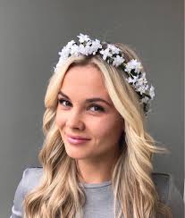 White Flower Crown Wedding Flower Crown Adult Wedding Flower Crown Bridal  Flower Crown Boho Bridal Floral Crown Wedding Flower Headpiece