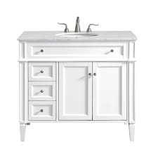 Bathroom vanity cabinet only in gray oak. Elegant Lighting Park Avenue White 40 Inch Vanity Sink Set Vf12540wh Bellacor