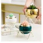 ESTINTENG Pot De Fleurs Carré En Céramique De Style Nordique, Simple Et  Personnalisé, Pot De Fleurs Pour Plantes Succulentes, Blanc, 25 X 25 Cm  Avec ...