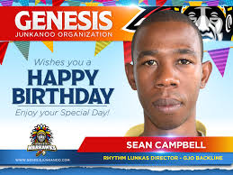 Genesis Junkanoo Organization wishes our very own Sean Campbell a very  Happy Birthday! May God's continuous blessings strive with you this day and  forever. GJO sincerely appreciates your commitment to the organization