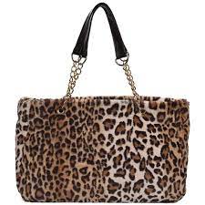 Buy Aisa Choice Women's Faux Fur Tote Purse Furry Leopard Large Capacity  Shoulder Bag Satchel Handbag (Multicolor) at Amazon.in