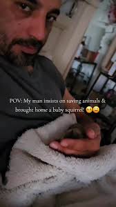yes, a fckn baby squirrel! I can't make this shit up even if I tried! 😫  #squirrel #petsoftiktok #rescue #helpme #wtf