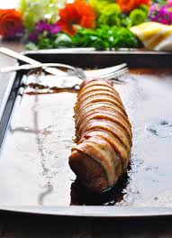 Roasted bacon wrapped pork tenderloin. Bacon Wrapped Pork Tenderloin
