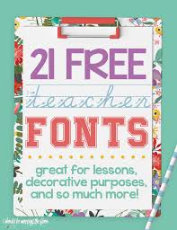 Different computer fonts have names, and you can identify them by their features. 21 Free Teacher Fonts I Should Be Mopping The Floor