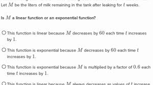 The value of the van depreciates at a rate of 9% each year. Exponential Vs Linear Models Practice Khan Academy