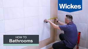 Why not be like a normal person and use tile? How To Tile A Bathroom Wall With Wickes Youtube