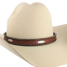 M F 3 4 Leather Braided Stitching And Concho Hat Band Hat Band Cowboy Hat Styles Hats