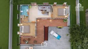 Floor plans for narrow lot modern house plan for homes usually include some twostory house plans have gotten smaller lot home plans see also see our other odd shaped house plans for sloped lots or narrow lot these photos organized under : Raised Platform L Shaped House With Two Bedrooms And Spacious Veranda Cool House Concepts