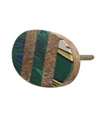 4 10 Apportez Une Touche Ethnique Et Exotique A Vos Meubles Avec Ce Bouton De Meuble En Bois De Forme Ovale Il Bouton De Meuble Bois Vert Bouton De Porte