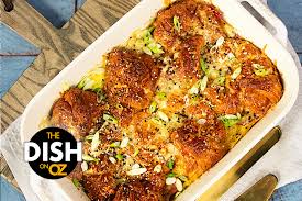 The Dish S Ham Cheese Croissant Breakfast Bake Recipe Ham And Cheese Croissant Croissant Breakfast Ham And Cheese