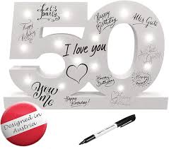 50 geburtstag singende blume happy birthday geburtstag, 50. Creofant Xl Gastebuch 50 Geburtstag Deko Mit Led Beleuchtung 37 Cm X 24 Cm Tischdeko Geschenkidee 50 Geburtstagsgeschenk Batteriebetrieben Inkl Stift Schwarz Amazon De Kuche Haushalt