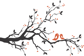 Transparent Bird On Branch Silhouette Adesivo De Parede Passarinhos Love Tree Branch Silhouette With Bird Png Download Transparent Png Imag Tree Branch Tattoo Silhouette Painting Bird Silhouette