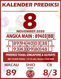 Kalender Prediksi Togel Sgp Sg7days 8 November 2020 Bacan4d Kalender November 8 November