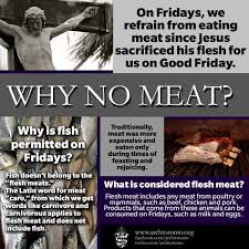 Why Don T Catholics Eat Meat On Fridays During Lent Catholic Beliefs Catholic Lent Catholic