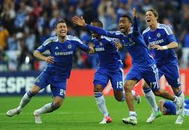 Chelsea going up to collect their medals and the uefa champions league trophy. Chelsea Fc Champions League 2012 Squad