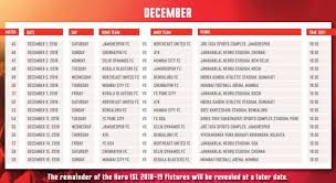 Isl 2018 19 Full Schedule Squads Fixtures Live Streaming