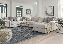 Light gray couch with chaise. Dellara Chalk 5pc Raf Chaise Sectional Lexington Overstock Warehouse