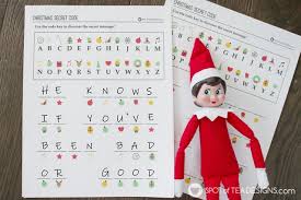 elf on the shelf idea secret code free printable spot of tea designs