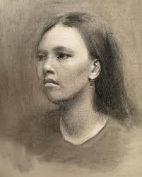 Portrait drawing by Liam Richards