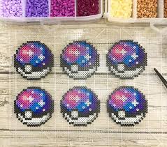 Galaxy Pokeball Redux I Wanted To Make A Version Of My Galaxy Pokeball In The Same Size As My Regular Art Perle Perles Hama Pokemon Perle A Repasser Modeles