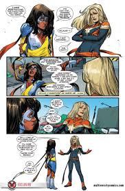 Jersey city native kamala khan underwent an inhuman kamala makes a brief, unnamed cameo when she encounters her icon captain marvel during a 'mandroid' ms. Captain Marvel News On Twitter Preview Marvel Team Up 4 Captainmarvel And Ms Marvel The Sudden Reappearance Of Mar Vell The First Captain Marvel Draws Carol Danvers And Kamala Khan Back Together For