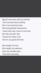 Lyrics To Thank You Next Released On11 03 2018