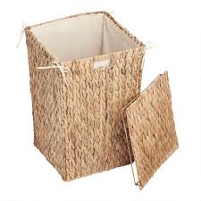 Speed queen, unimac, american dryer, cissel, huebsch, wascomat Natural Hyacinth Willa Laundry Hamper With Lid World Market