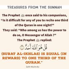 Dunia, maka dia tidak akan membusuk di dalam kuburnya, akan selamat dia dari kesempitan kuburnya dan para malaikat akan membawanya dengan sayap mereka melintasi titian siratul mustaqim lalu menuju ke syurga. Islam Practice Reciting Surat Al Ikhlaas 3 Times At Facebook