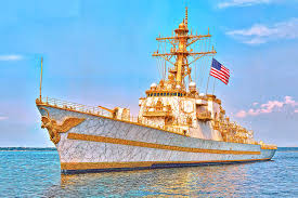 The last time battleships fought each other was 1944 Trump