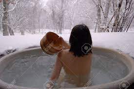 Our tubs and bathtub liners are crafted from 100% acrylic that will we had a great experience and now my husband can just walk in the bathtub and get a great bath. A Young Japanese Woman In An Open Air Hot Onsen Bath In The Snowfield Stock Photo Picture And Royalty Free Image Image 731954