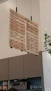 Blue Bottle Coffee Co San Francisco Ca United States Wood Menu In A Coffee Shop Love This Menu Desi Coffee Shop Design Coffee Shop Decor Cafe Shop Design