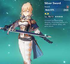 Apparently Silver Sword looks really good on Jean : rGenshin_Impact