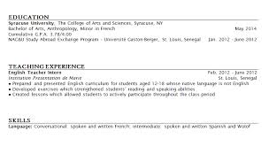 Resume Conversational In Spanish