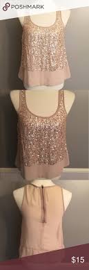 Nordstrom Willow Clay Sequin Tank Euc Without Any Flaws