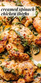 One Pot Creamed Spinach Chicken Chicken Spinach Recipes Chicken Thighs And Spinach Recipe Recipe Using Chicken
