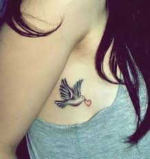 Bird Tattoo On Hand For Girls Heart And Dove Tattoo For Women Fashion Page Dove Tattoos Waist Tattoos Small Girl Tattoos
