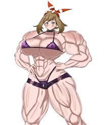 Rule 34 - Abs Big Breasts Big Muscles Bikini Bikini Bottom Bikini Top Brown  Hair Collar Female Female Only Hyper Hyper Muscles May (pokemon) Muscular  Muscular Female Pokemon | 7133947