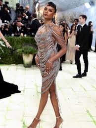 Silver princess Simone Ashley attends the Met Gala tonight in New York City  ✨🩶