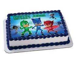 Decorating is extremely important because you want the pj masks birthday theme to encompass every aspect of your event. Pj Masks Disney Junior Quarter Sheet Edible Photo Birthday Cake Topper Personalized 1 4 Sheet Nbsp Walmart Com Walmart Com