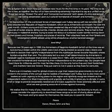 System Of A Down On Twitter The Music And Lyrics Speak For Themselves We Need You To Speak For Artsakh Https T Co 3zhg44xj2j To Download Pre Order And Donate Now Https T Co Qahwmr0ewp Twitter