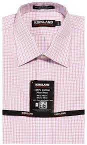Kirkland Mens Non Iron Stain Resistant Spread Collar Dress Shirt