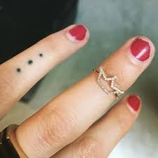 Triangle often used to represent christian faith because it contains three sides and similarly matching tattoo is a great way to do the same and you get to choose or create the design of the tattoo and carry it always with you. Dot Tattoo On Each Finger Meaning Gallery