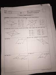 Quiz 7 1 angles of polygons and parallelograms gina wilson. Unit 7 Polygons Quadrilaterals Homework 4 Rectangles Answers Solved Name Date Unit 7 Polygons Quadrilaterals Home Chegg Com Danielle Daily Blogs