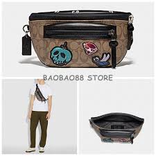 Price list of malaysia waist bag products from sellers on lelong.my. Coach Men Pouch Bag Lelaki Terrain Waist Belt Bag Signature Canvas With Disney Patches 72952 Shopee Malaysia